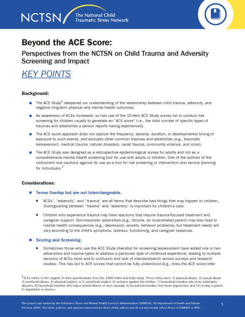 37. beyond the ace score perspectives from the nctsn on child trauma and adversity screening and impact key points